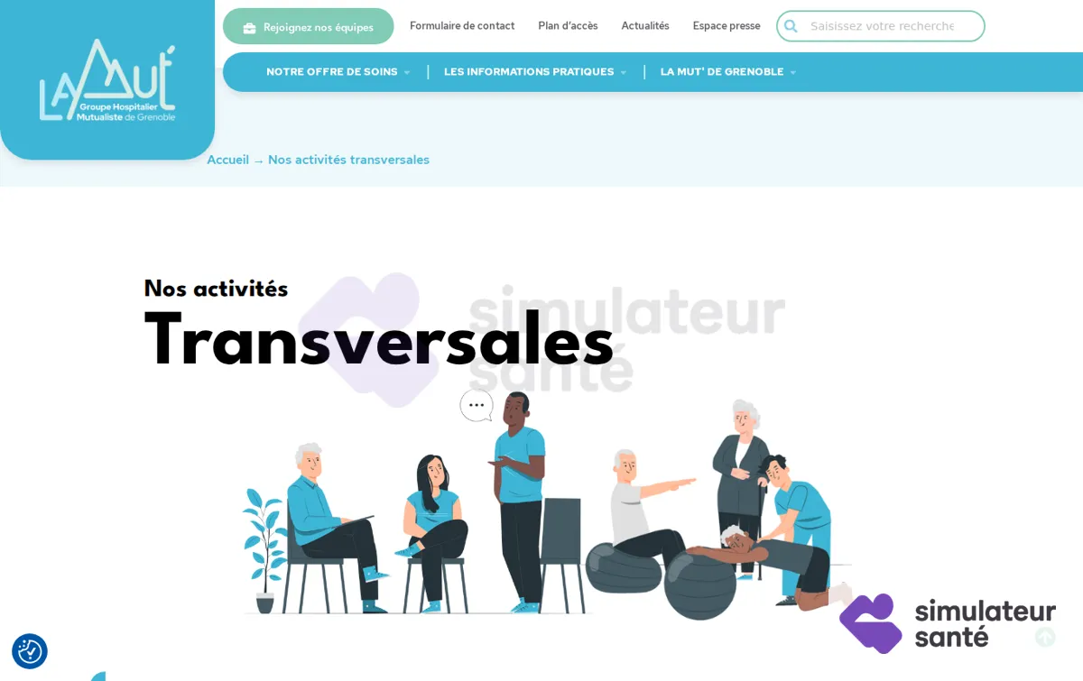 Capture : Nos activités transversales - Groupe Hospitalier Mutualiste de Grenoble
